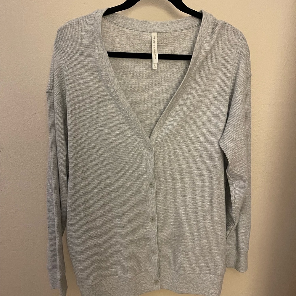 Aritzia The Group by Babaton Thermal Button Up Longsleeve sweater cardigan